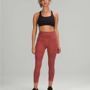 Lululemon leggings in Crackle glaze vintage orange